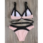 Cross Bikini Swimwear Women Black Strappy Sexy Letter Swimsuit Retro Swimsuits Brazilian Biquini Sexy Cute Sport Bikinis E631