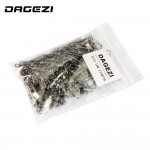 DAGEZI 100 pieces 8 words ring black steel swivels interlock snap fishing gear accessories Connector copper swivel 