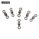 DAGEZI 100pcs/lot American Swivel Ring 8 fishing gear professional fishing tackle accessories Connector copper swivel