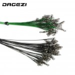 DAGEZI 30PCS/lot Fishing Line Steel Wire Leader fishing tackle box fishing gear accessories Connector copper swivel 