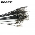 DAGEZI 30PCS/lot Fishing Line Steel Wire Leader fishing tackle box fishing gear accessories Connector copper swivel 