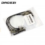 DAGEZI 30PCS/lot Fishing Line Steel Wire Leader fishing tackle box fishing gear accessories Connector copper swivel 