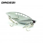 DAGEZI 5cm/10g Silver Metal Spinner Spoon Fishing Lure Hard Baits Sequins Noise Paillette Treble Hook Tackle