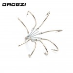 DAGEZI 5pcs/lot 5# 6# 8# Fishing Hook High Carbon Steel Treble Hooks Fishing Tackle big Fishing Equipment  