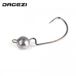 DAGEZI 5pcs/lot crank Jig head hook 3.5g 5g 7g fishing hook lead Jig lure hard baits soft worm fishing tackle accessories
