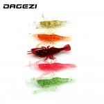 DAGEZI Artificial Lure 5pcs/lot 8cm/3.6g  Fishing Shrimp Swimbaits  Soft Lure Fly Fishing Bait Fishing Lure Pesca