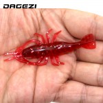 DAGEZI Artificial Lure 5pcs/lot 8cm/3.6g  Fishing Shrimp Swimbaits  Soft Lure Fly Fishing Bait Fishing Lure Pesca