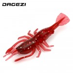 DAGEZI Artificial Lure 5pcs/lot 8cm/3.6g  Fishing Shrimp Swimbaits  Soft Lure Fly Fishing Bait Fishing Lure Pesca