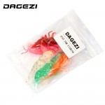 DAGEZI Artificial Lure 5pcs/lot 8cm/3.6g  Fishing Shrimp Swimbaits  Soft Lure Fly Fishing Bait Fishing Lure Pesca