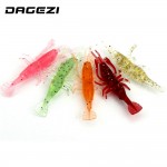 DAGEZI Artificial Lure 5pcs/lot 8cm/3.6g  Fishing Shrimp Swimbaits  Soft Lure Fly Fishing Bait Fishing Lure Pesca