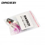 DAGEZI geometry Metal Sequins Fishing Lure Spoon Lure with Feather Noise Paillette Hard Baits Treble Hook Pesca Fishing Tackle