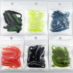 Dual colour bait  10pcs/lot 5cm/0.84g fishing lure soft T tail fishing artificial lures  can be wholesale