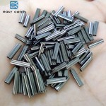 Easy Catch 100pcs Black Double Copper Fishing Tube Fishing Wire Pipe Crimp Sleeves Connector Diameter 10 Sizes