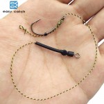 Easy Catch 18pcs Carp Fishing Hair Rigs Braided Thread 8245 Curve Shank Hooks Swivel Boilies Carp Rigs Carp Fishing Accessories