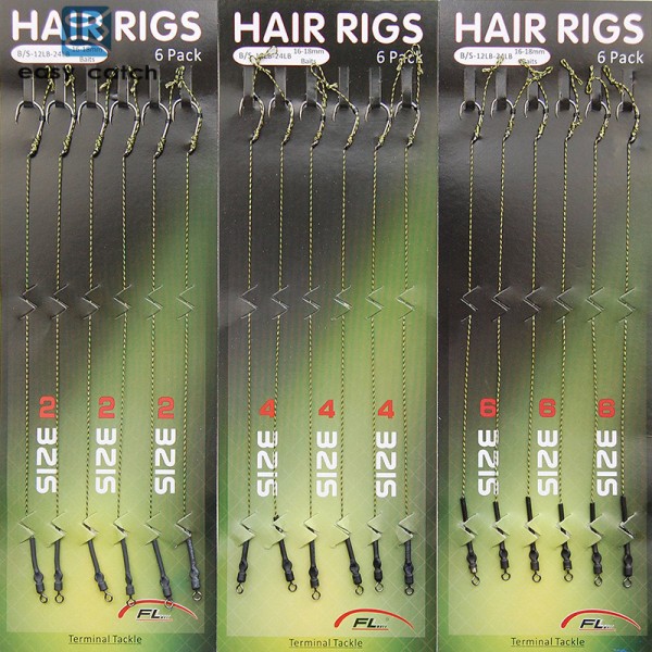 Easy Catch 18pcs Carp Fishing Hair Rigs Braided Thread 8340 Hooks Swivel Boilies Carp Rigs Carp Fishing Accessories