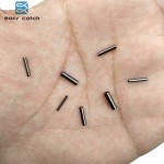 Easy Catch 200pcs Black Round Copper Fishing Tube Fishing Wire Pipe Crimp Sleeves Connector Fishing Line Accessories