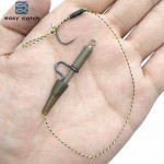 Easy Catch 8pcs Carp Fishing Hair Rigs Braided Thread 8340 Hook Lead Clips Boilies Carp Rigs Carp Fishing Accessories