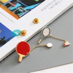 Elegant sports leisure series Badminton table tennis brooch female scarf buckle accessories The girl a birthday present  3.5cm