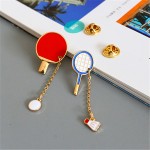 Elegant sports leisure series Badminton table tennis brooch female scarf buckle accessories The girl a birthday present  3.5cm