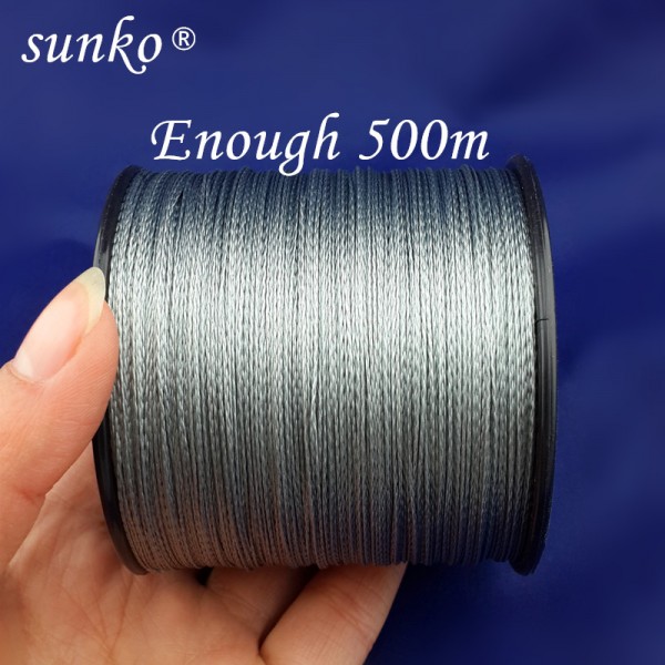 Enough 500M SUNKO Brand Super Strong Japanese Multifilament PE Material Braided Fishing Line 8 10 16 22 30 40 50 60 70 80 LB