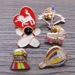 Europe United States foreign trade jewelry wholesale sports style Hot air balloon bow and arrow badminton brooch