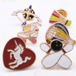 Europe United States foreign trade jewelry wholesale sports style Hot air balloon bow and arrow badminton brooch