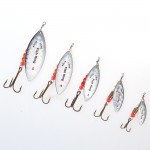 FISH KING Brand 1PC 1# 2# 3# 4# 5# Willow shaped Mepps Spinner Bait Fishing Lure Bass Hard Baits Spoon With Treble Hook Tackle