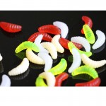 FREE SHIPPING 80pcs 2cm Smell hand pole bait fishing lure soft bread bug bionic grubs trout lure soft bait hot fishing 105