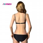 Faerdasi 2017 new sexy women bikini set swimwear backless straps rhinestone black bathing suit push up swimsuit Bikinis maillot 