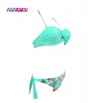 Faerdasi Floral print Bikini set Women push up Biquini 2017 New Bandage Swimsuit Summer Bandeau Swimwear Maillot de bain femme