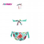 Faerdasi Floral print Bikini set Women push up Biquini 2017 New Bandage Swimsuit Summer Bandeau Swimwear Maillot de bain femme