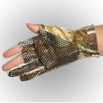 Fingerless Hunting Oak Camo Gel Fish Glove Camouflage Comfortable Anti Slip Elastic Fishing Gloves Skidproof Nonslip Thin Mitten