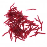 Fishermen 100pcs/lot 4cm Soft Plastic Fishing Lure Artficial Bait Bionic Red Worm Fishy Smell for Fishing Earthworm Maggot