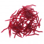 Fishermen 100pcs/lot 4cm Soft Plastic Fishing Lure Artficial Bait Bionic Red Worm Fishy Smell for Fishing Earthworm Maggot