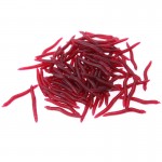 Fishermen 100pcs/lot 4cm Soft Plastic Fishing Lure Artficial Bait Bionic Red Worm Fishy Smell for Fishing Earthworm Maggot