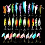 Fishing Lure 30pcs/lot 3g-7g Minnow/Popper Spinner Spoon Metal Lure Iscas Artificial Bait Fishing Lure Kit Isca Artificial