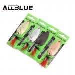 Fishing Lure AllBlue Spoon Bait 24g 6cm Artificial Lures Spinner Lure Metal Bait Fishing Tackle Armed With Feather Hook