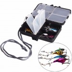 Fishing Lure Box Plastic Fishing Tackle Boxes Accessories 11*6.5*3.2cm With 4pcs Lures Fishing Tools For Swivels,Hook