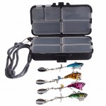 Fishing Lure Box Plastic Fishing Tackle Boxes Accessories 11*6.5*3.2cm With 4pcs Lures Fishing Tools For Swivels,Hook