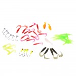 Fishing Lure Set 35Pcs Soft Worm Fishing Baits 10Lead Jig Head Hooks Sets / 50Pcs 50mm soft Lures Wholesale Drop Shipping EA14