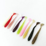 Fishing lure soft with salt smell 6pcs 2.3g/7.5cm vivid Fishing Worm Swimbait Soft Lure Fishing Bait Fishing Lure Artificial 150