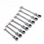 Flexsteel 8PC Flexible Head Ratcheting Combination Wrench Spanner Set Metric 8,10,11,12,13,14,15,17MM In CR-V Quality