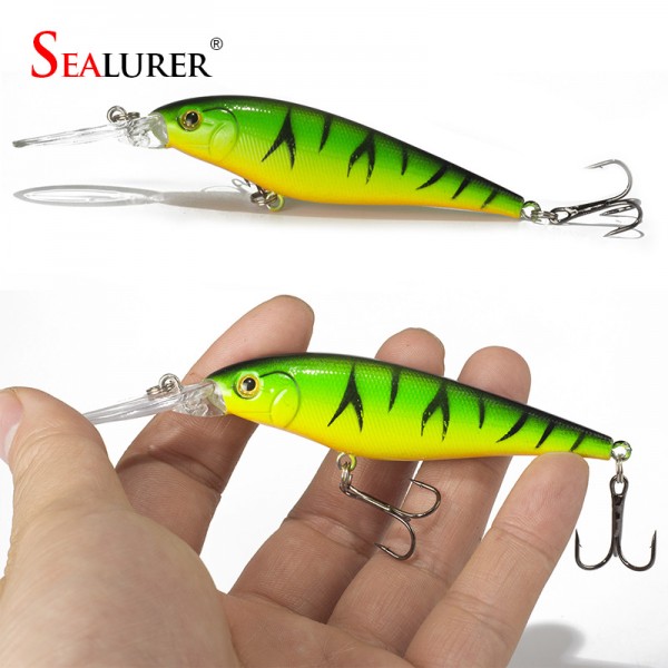 Floating Minnow Fishing Lures 4# Hook 1PCS 11cm 10.5g Wobble Hard Bait Pesca Carp Crankbait Fishing Tackle 10 Colors Available