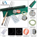 Fly Fishing Rod Combo 7.6FT 3WT 4Pcs Fly Rod BLC 3/4WT Fly Reel with Fly Lines Combo