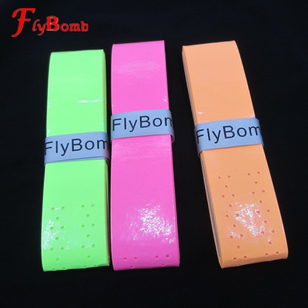 FlyBomb Sticky Badminton Rackets OverGrips Soft Tennis Racquet Wraps High Elasticity Grips with Holes Hand Glue Fishing Overgrip