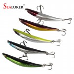 Free Shipping 1pcs Fishing Tackle Hard Minnow Lure Artificial Bait Fishing Lure with 2 Fish Hook 9cm/8.3g Mixed 5 color