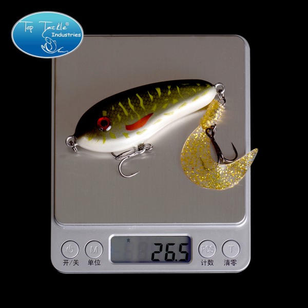 Free Shipping Fishing tackle wholesale fishing lure Jerk Bait LITTLE DARLING (80mm 26.5g)-With Soft tail