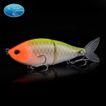 Free Shipping Hard Plastic 2 Jointed Obese Joint hunter Soft Tail Multi-jointed Fishing lures Swimbait 140MM 55G