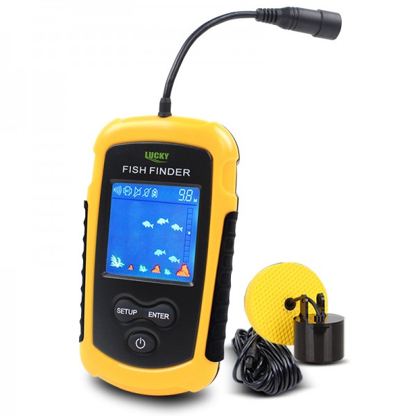 Free Shipping!Hot Sale Alarm 100M Portable Sonar LCD Fish Finders Fishing lure Echo Sounder Fishing Finder FFC1108-1 