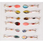 Free shipping Fishing Lure Spinner Bait 30pcs Spinnerbait Metal Hard Lure Artificial Isca spoon Multi Color/size/depth